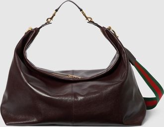 Gucci Brera Large Crossbody Bag, Brown, Leather