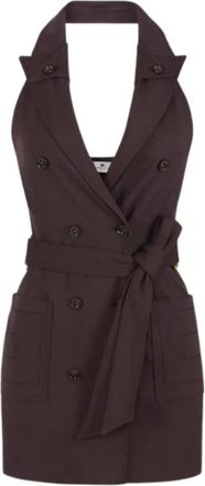 Elisabetta Franchi Ab 91461E2 Dress - Dames - Korte kleedjes - Bruin - L - Kleedjes