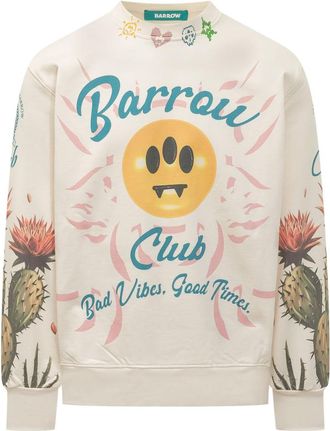 Barrow Beige Crew Neck Sweatshirt