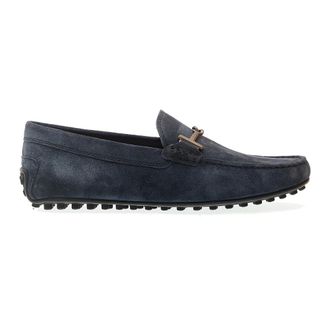 Tod's Loafers, male, Blue, 7 UK, Blue Suede Loafer Moccasins