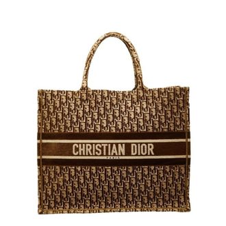 Dior Brown Velvet Tote Bag (Pre-Owned)