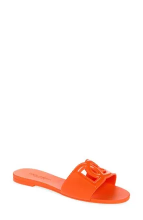 Dolce & Gabbana Bianca Interlock Slide Sandal in 81166 Orange at Nordstrom, Size 11Us