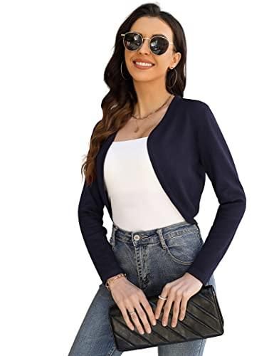 Cardigan Court Femme Élégant - Boléro Manches Longues - Pour Mariage, Soirée, Cocktail - Polyester/Élasthanne