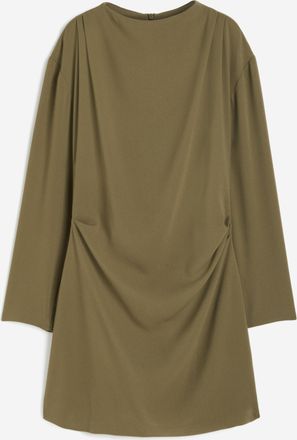 H&M Drapiertes Kleid - Khakigr&uuml;n