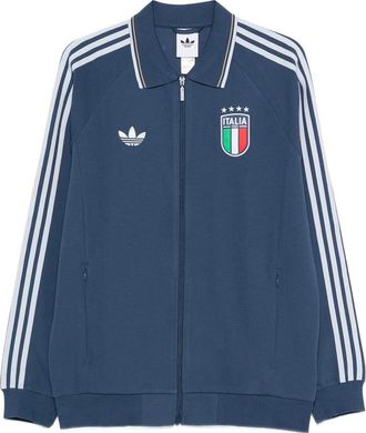 adidas X Italia Stripe-detail Zip-fastening Sweatshirt