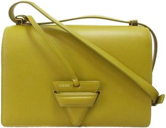 Loewe Pre-owned Barcelona Schoudertas - Dames - Vintage Schoudertas - Geel - ONE Size - Leer - Vintage