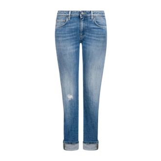 Dondup Cropped Jeans, female, Blue, Size: W32 Coco Slim Jeans