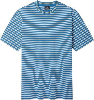 Paul Smith Striped Crew Neck T-Shirt - Heren - T-shirts - Blauw - S - Tops