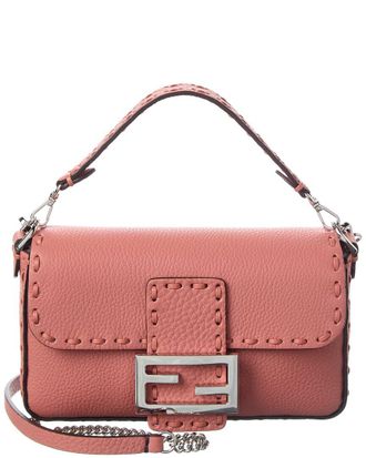 Fendi Fendi Baguette Mini Leather Shoulder Bag