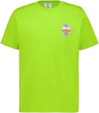 Casablanca Flower Court Icon T-Shirt - Heren - T-shirts - Groen - M - Katoen - Tops