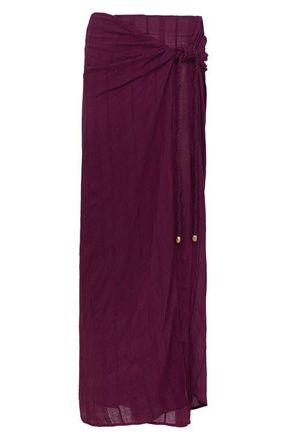 Vix Kara Side Tie Cover-Up Midi Skirt in Purple at Nordstrom, Size Medium