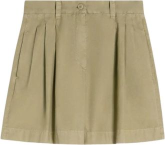 Max Mara Armonia Bermuda - Dames - Korte Broeken - Groen - M - Katoen - Korte Broeken