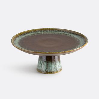 La Redoute Interieurs Taartplateau van ge&euml;mailleerd aardewerk, diameter 22,5 cm, ELISSA