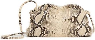 Mansur Gavriel Mini Cloud Snakeskin Embossed Leather Clutch in Roccia at Nordstrom