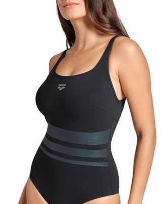 Arena Badeanzug ARENA WOMENS ARENA SWIMSUIT ROSA WING BACK C CUP, Damen, Gr. 36, N-Gr, schwarz, Obermaterial: 68% Polyamid, 32% Elasthan, Badeanz&uuml;ge Badeanz