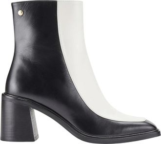 Cosmoparis Schoenen, Dames, Zwart, 36 EU, Tweekleurige vierkante hak enkellaars