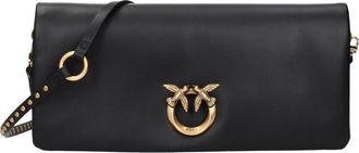 Pinko Pinko Clutch Click Dames Leer Zwart