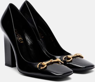 Gucci Signora Horsebit 110 patent leather pumps