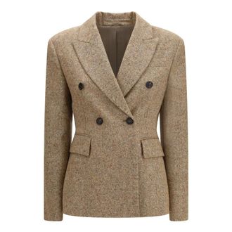 Brunello Cucinelli Donegal Jasje - Dames - Jassen - Beige - Maat: XS Zijde