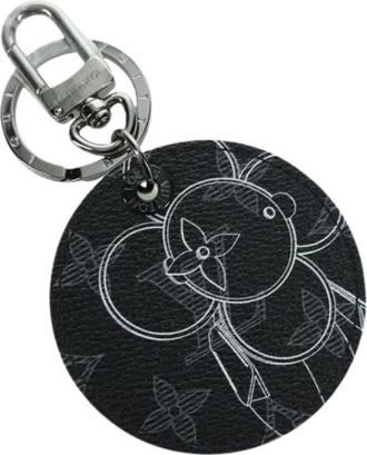 Louis Vuitton Pre-owned Accessories, female, Black, Size: ONE SIZE Pre-owned Monogram Eclipse Canvas Key Holder