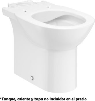 Roca Taza Para Tanque Bajo Rimless Salida Dual Blanco - Roca