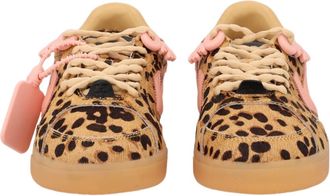 Off-white Pony Hair Leather Animal Print Low-Top Sneakers