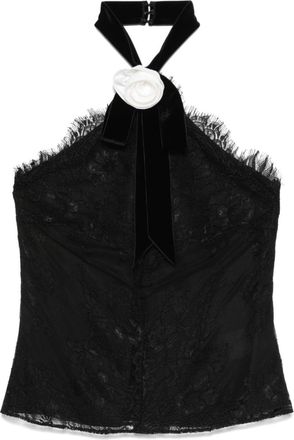 Nissa corded-lace top - Black