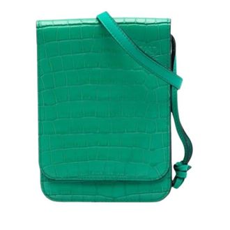 Loewe Pre-owned Embossed Leather Crossbody Bag - Dames - Pre-owned - Groen - Maat: ONE Size Leer
