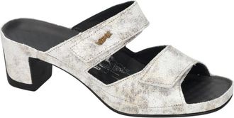 Vital Schoenen, Dames, Wit, 38 EU, Leer, JOY Blokhak Mules