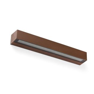 Netlighting Doro28 Integrated LED Up Down Lighter Outdoor Wall Light Brown 3000K IP65