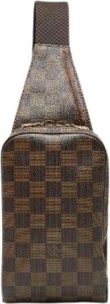 Louis Vuitton Pre-owned Damier Geronimos Heuptas - Heren - Vintage Schoudertas - Bruin - ONE Size - Leer - Vintage