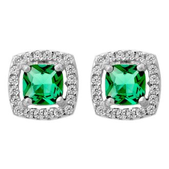 Orphelia Faustine WoMens 925 Sterling Silver Stud Earrings - ZO-7199/GR - One Size