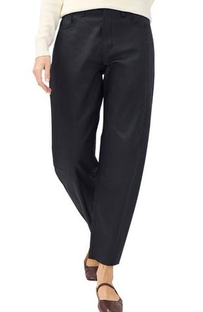 Silver Jeans Co Coated Slim Barrel Jeans in Black at Nordstrom, Size 26 X 27