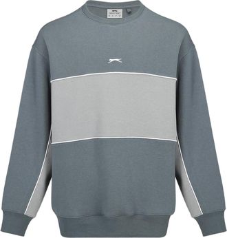 Slazenger Heren Fleece Sweatshirt met ronde hals (Leisteen/Grijs)