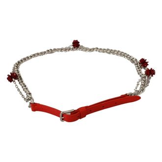 Dolce & Gabbana Accessoires, Dames, Rood, 90 CM, Leer, Taille Riem