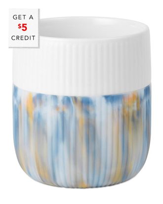 ROYAL COPENHAGEN Fluted Contrast Ocean Mist Marble Mugwith $5 Credit