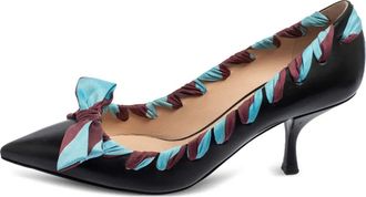 Fendi Pumps a punta con nastri 70mm - Nero