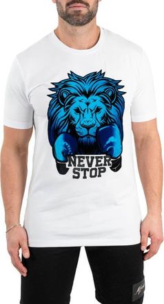 Maceoo Boxing Lion Cotton Graphic T-Shirt in White at Nordstrom, Size 3