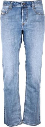Diesel Blue Cotton Elastane Mens Safado Straight Jeans