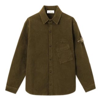 Stone Island Patch Borstzak Jas - Heren - Zomerjassen - Groen - XL - Katoen - Jassen