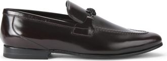 Kurt Geiger Mens Leather Alton Brush Off Loafer Loafers - Wine - Size UK 12