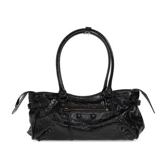 Balenciaga Tassen, Dames, Zwart, ONE Size, Katoen, Le City Bag East-West