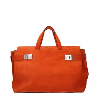 Ferragamo Orange Leather Womens Handbag