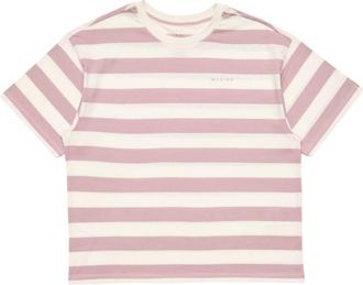 Mazine Bold Striped T-Shirt f&uuml;r Damen | rosa/wei&szlig;