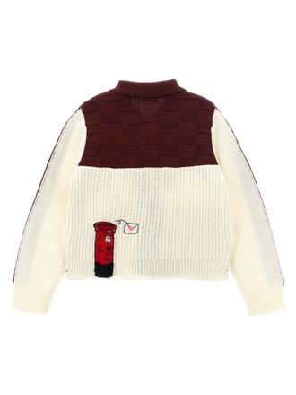 Burberry Townhouse Bear Cardigan - Burgundy