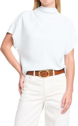 TWP Mock Neck Top in Blue Flower at Nordstrom, Size Medium