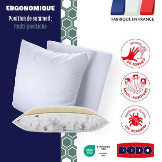 Dodo Aanpasbaar anti-mijt kussen, Coeur Adapt