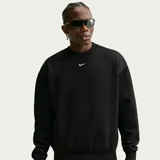 Nike Mens Solo Fleece Crew-Neck Sweatshirt in Black | IX1936-001