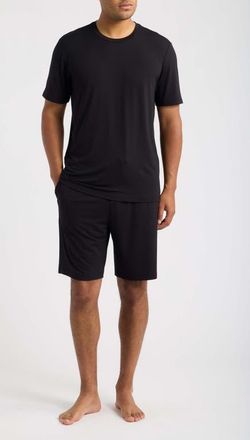 Nordstrom Cooling Short Pajamas in Black at Nordstrom, Size X-Large