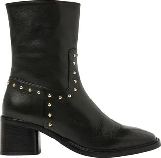 VIA VAI Zoey Rose Ankle Boot - Dames - Laarzen met Hak - Zwart - 39 EU - Leer - Schoenen